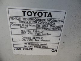 2014 Toyota Corolla LE White 1.8L AT #Z24758